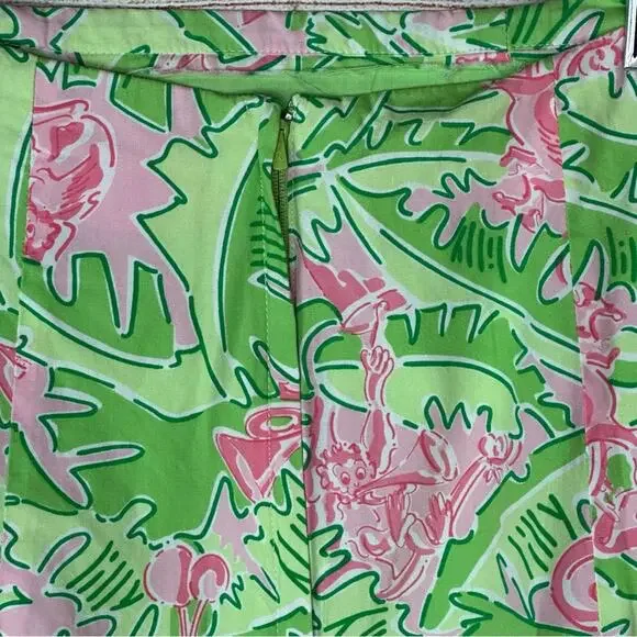 Lilly Pulitzer Vintage White Label Musical Monkeys Jungle Print skirt - Picture 4 of 10